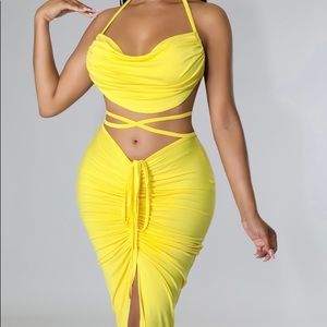 Yellow skirt set